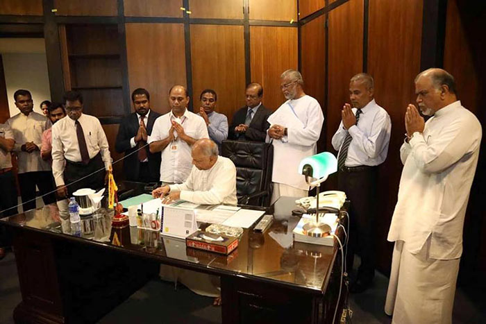 Dinesh Gunawardena as the leader of the house