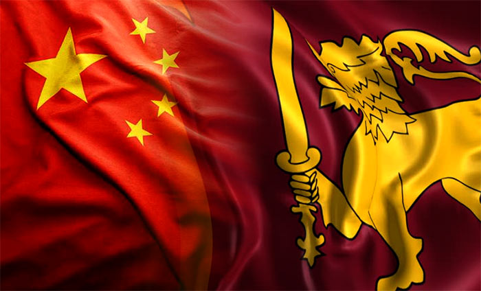 China Sri Lanka flags