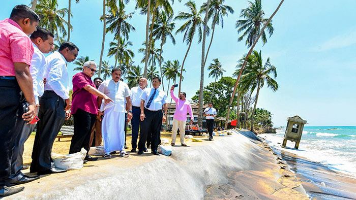 President Gotabaya Rajapaksa inspected the progress of the Kalutara North Calido beach Development Project