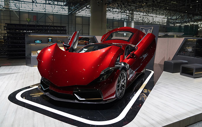 Vega electric supercar at Geneva international motor show 2020