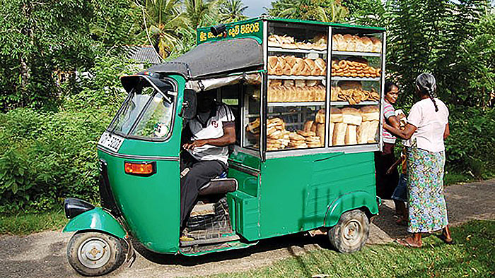 Bread seller in Sri Lanka