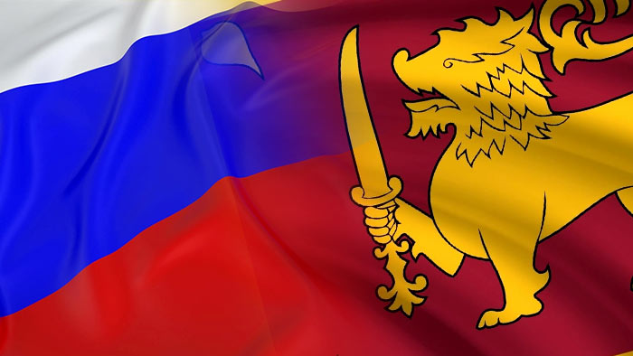 Sri Lanka Russia flags