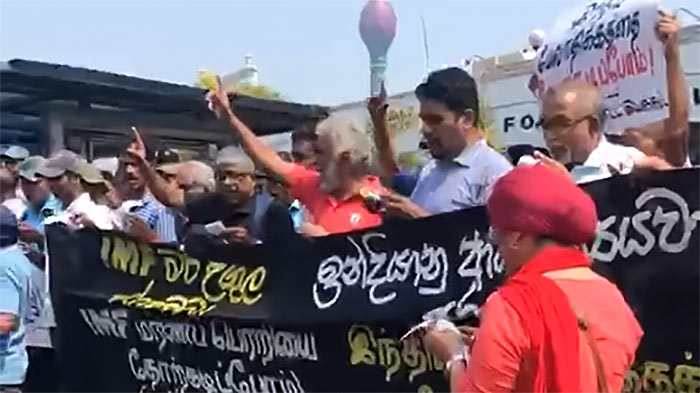 Protest in Pettah Sri Lanka