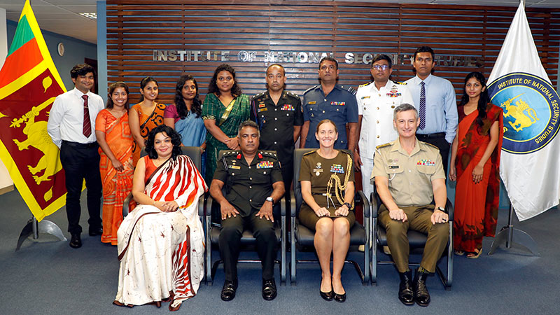 Australian defence delegations visit the Institute of National Security Studies in Sri Lanka
