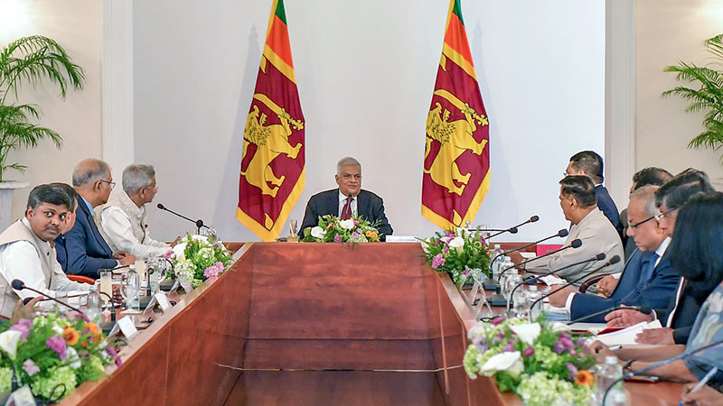 Indian Foreign Minister Dr. S. Jaishankar meets Sri Lankan President Ranil Wickremesinghe