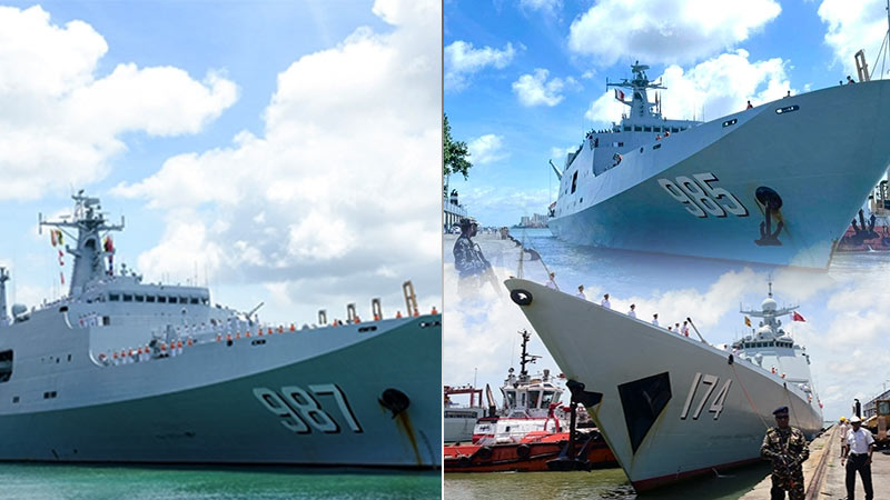 Chinese warships arrive in Sri Lanka