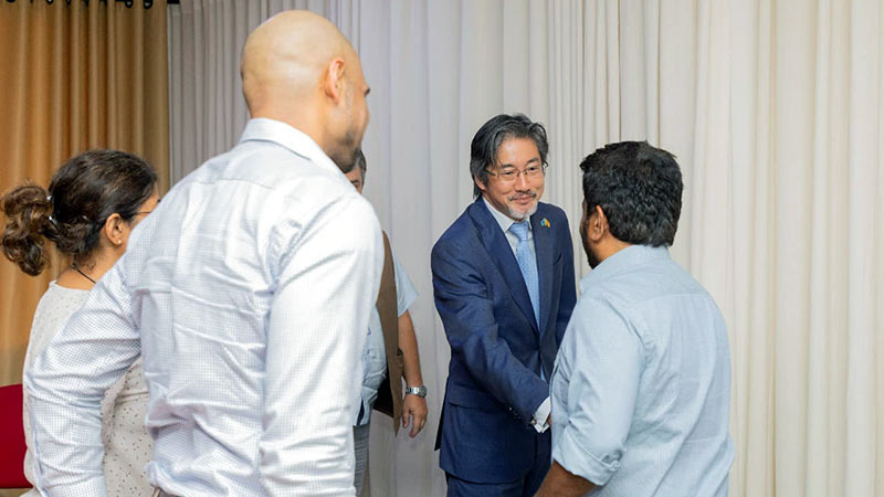 Takafumi Kadono with Anura Kumara Dissanayake