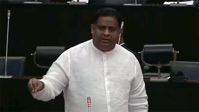 Arundika Fernando speaks in Parliament of Sri Lanka