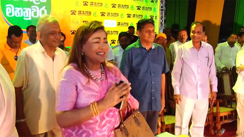 Geetha Kumarasinghe joins Sajith Premadasa at Kandy Rally