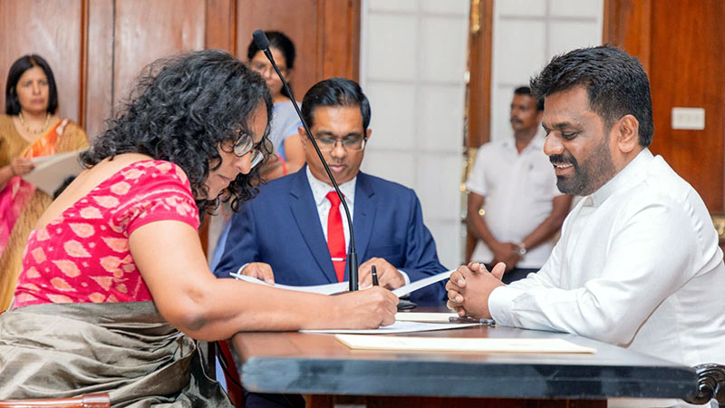 Harini Amarasuriya sworn in as Sri Lanka's New Prime Minister