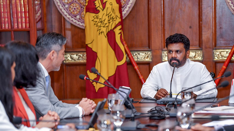 Sri Lankan President Anura Kumara Dissanayake with Takafumi Kadono