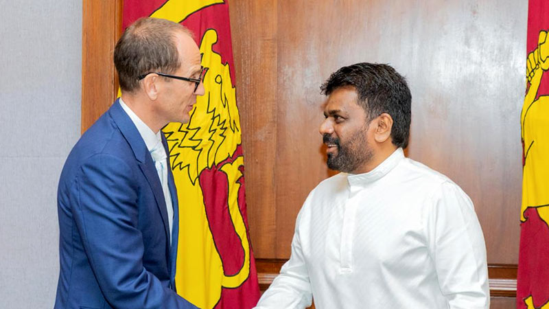 Canadian High Commissioner Eric Walsh with Sri Lankan President Anura Kumara Dissanayake