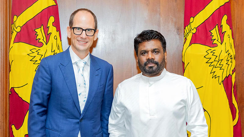 Canadian High Commissioner Eric Walsh with Sri Lankan President Anura Kumara Dissanayake