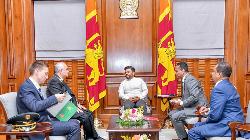 Russian Ambassador Levan S. Dzhagaryan with Sri Lankan President Anura Kumara Dissanayake