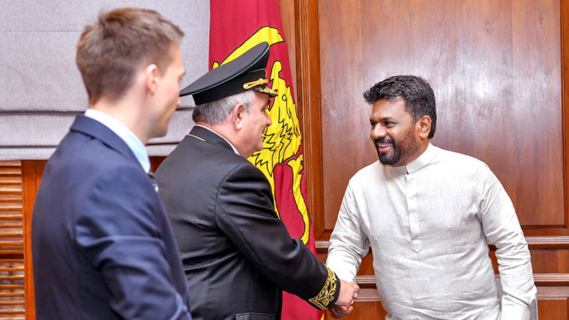 Russian Ambassador Levan S. Dzhagaryan with Sri Lankan President Anura Kumara Dissanayake