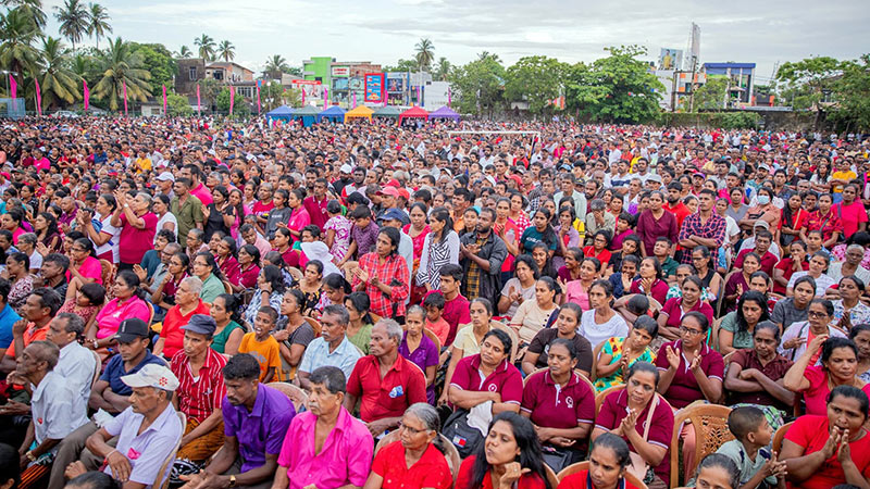 Crowd attending NPP rally in Tangalle