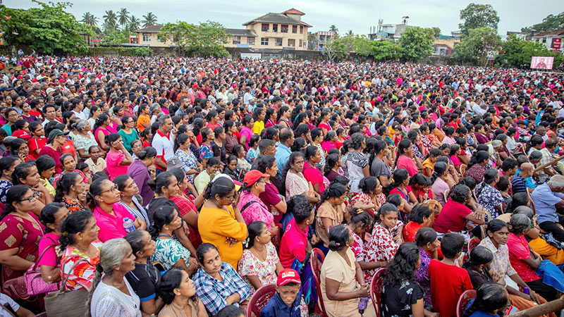 Crowd attending NPP rally in Tangalle