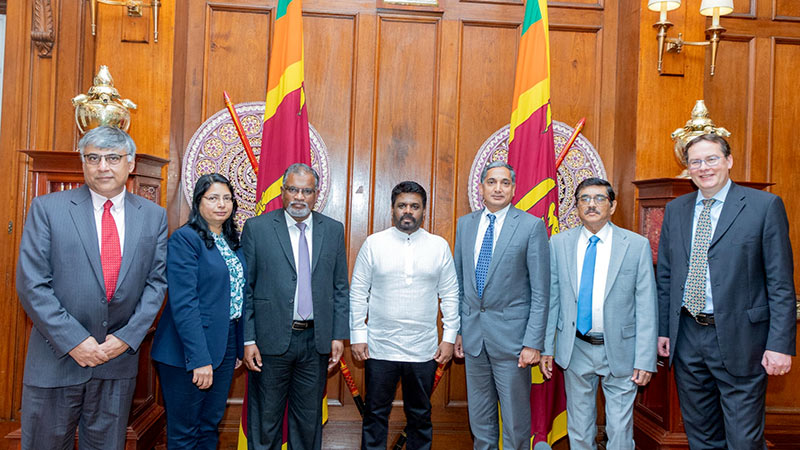 Sri Lankan President Anura Kumara Dissanayake with IMF delegation