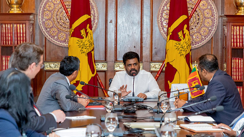 Sri Lankan President Anura Kumara Dissanayake with IMF delegation