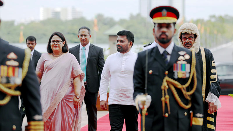 Sri Lankan President Anura Kumara Dissanayake in Parliament of Sri Lanka