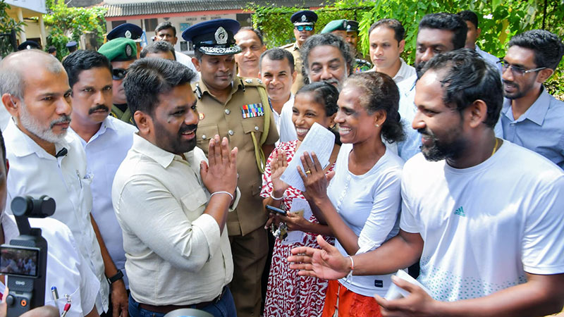 Sri Lankan President Anura Kumara Dissanayake with People