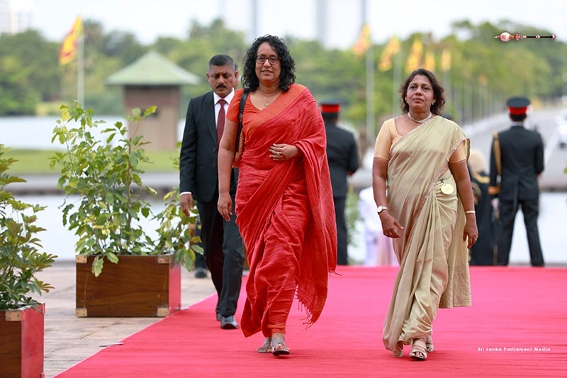 Sri Lankan Prime Minister Dr. Harini Amarasuriya in Parliament of Sri Lanka