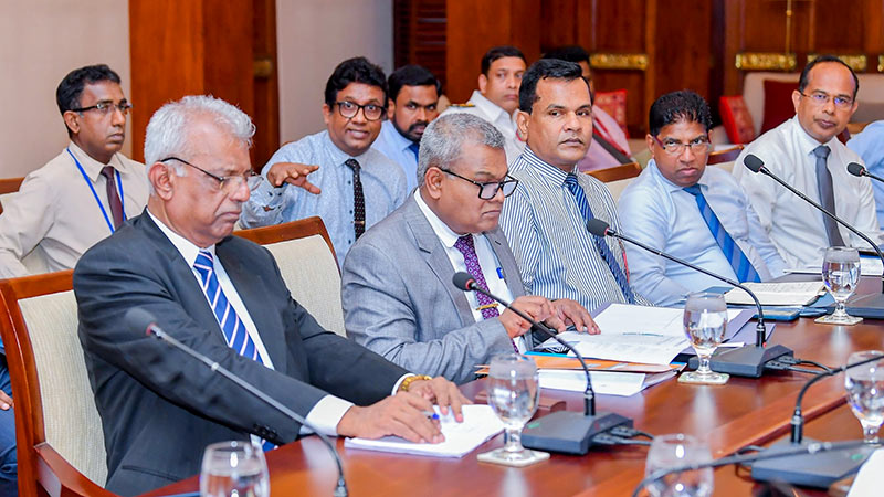 Secretary to the Ministry of Public Security Mr. Ravi Seneviratne with state officials