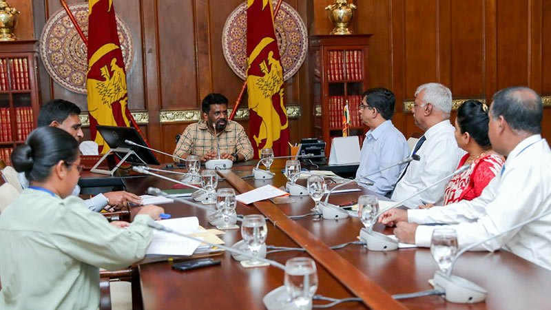 Sri Lankan President Anura Kumara Dissanayake speaking at a meeting