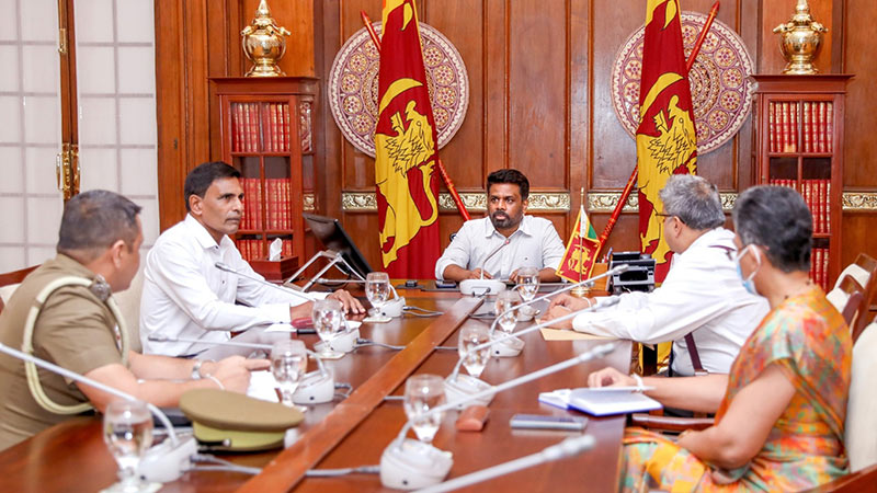 Sri Lankan President Anura Kumara Dissanayake in a discussion