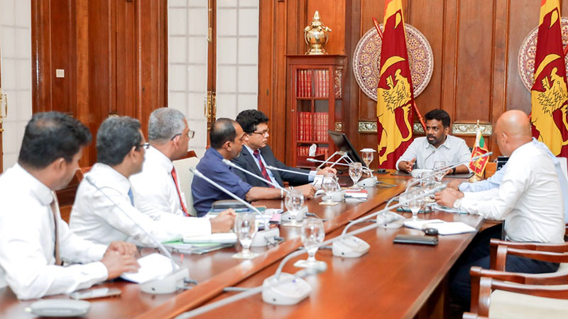 Sri Lankan President Anura Kumara Dissanayake in a discussion