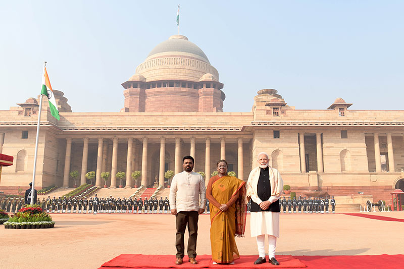 Sri Lankan President Anura Kumara Dissanayake during his first official visit to India