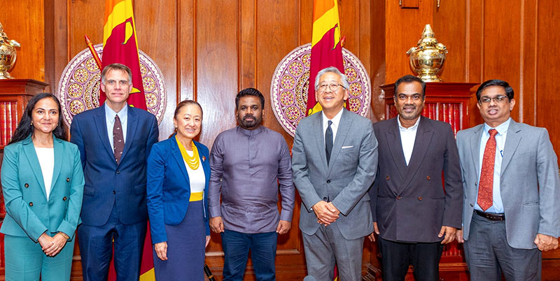 U.S. Assistant Secretary of State Donald Lu meeting Sri Lankan President Anura Kumara Dissanayake at the Presidential Secretariat in Colombo