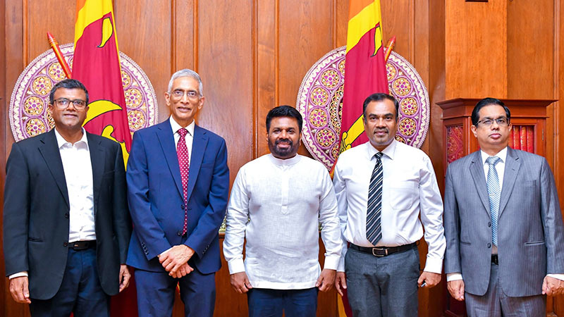 World Bank Executive Director Parameswaran Iyer meeting with Sri Lankan government officials at the Presidential Secretariat in Colombo