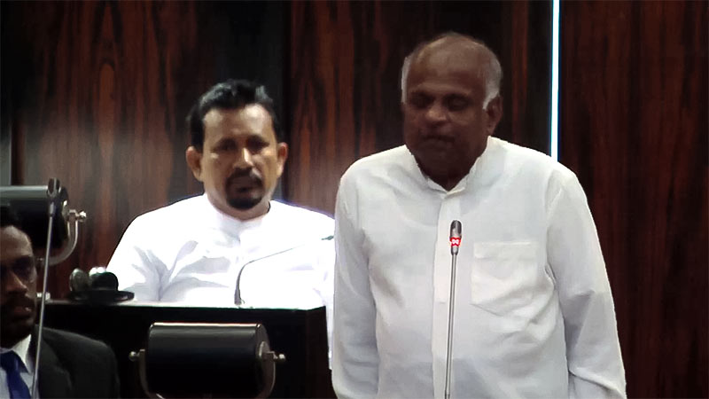 Visually impaired MP Sugath Wasantha de Silva delivers his maiden speech in the Sri Lankan Parliament