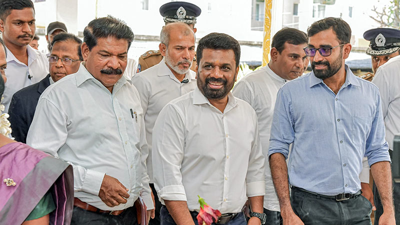 Sri Lankan President Anura Kumara Dissanayake attended the Jaffna District Coordination Committee (DCC) meeting at the Jaffna District Secretariat