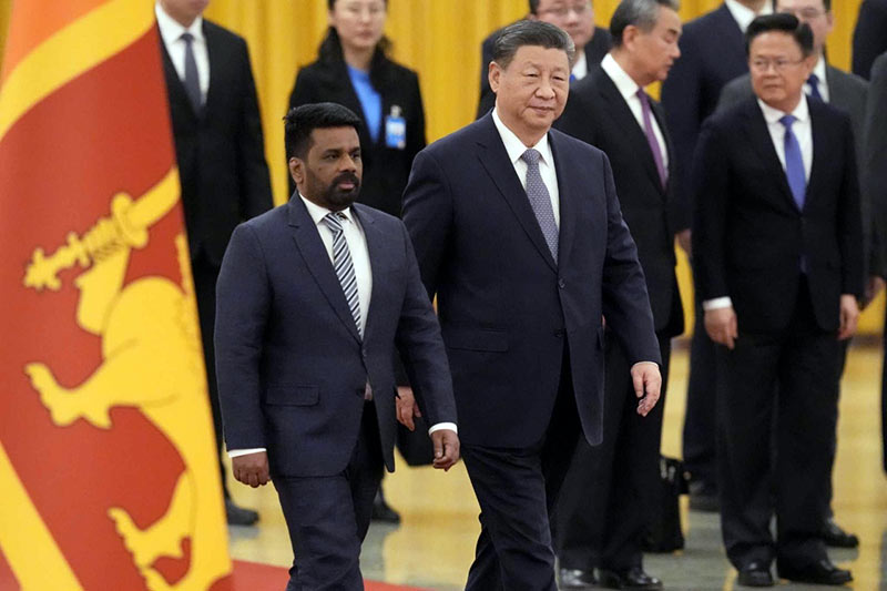 Sri Lankan President Anura Kumara Dissanayake meets Chinese President Xi Jinping