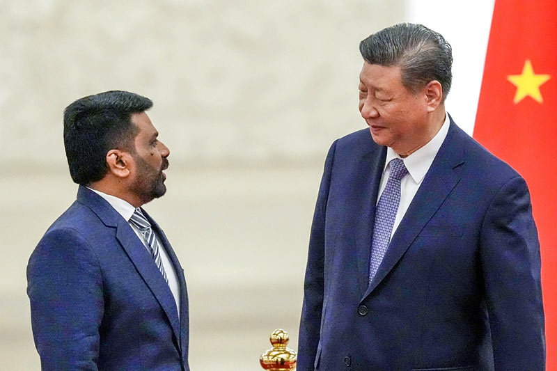 Sri Lankan President Anura Kumara Dissanayake meets Chinese President Xi Jinping