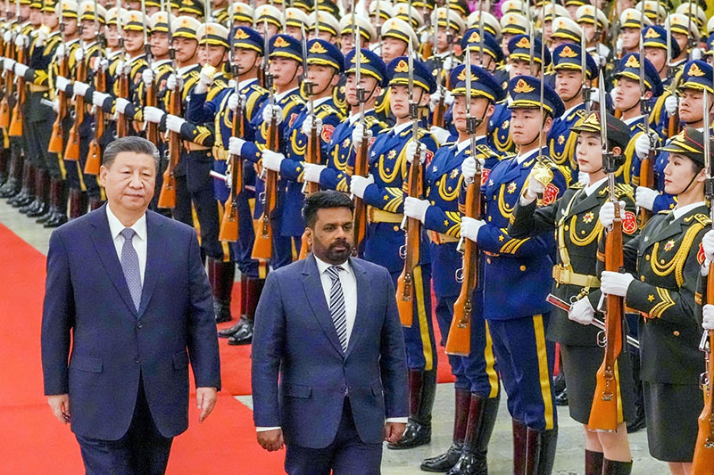 Sri Lankan President Anura Kumara Dissanayake meets Chinese President Xi Jinping