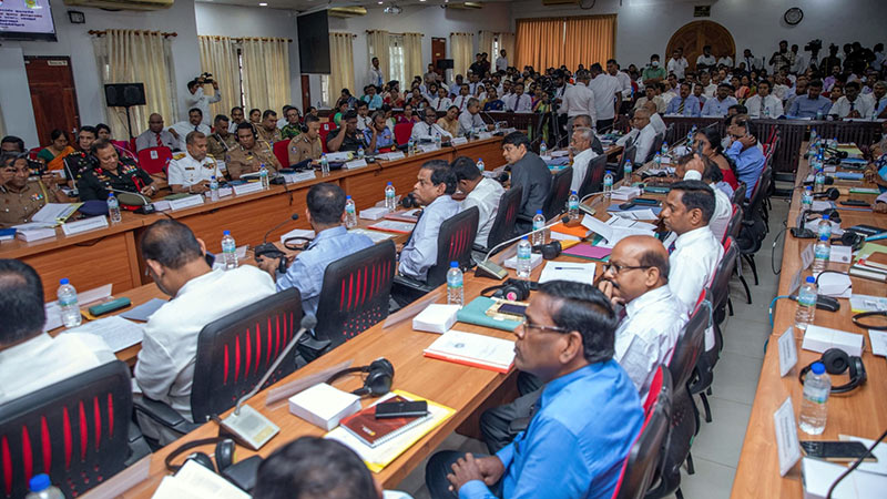 Sri Lankan President Anura Kumara Dissanayake attended the Jaffna District Coordination Committee (DCC) meeting at the Jaffna District Secretariat