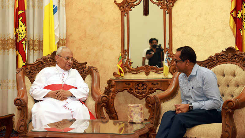 Cardinal Ranjith with Speaker Dr. Jagath Wickramaratne