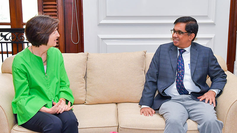 The Ambassador of Switzerland to Sri Lanka and Ambassador-designate to the Maldives, Dr. Siri Walt with Secretary to the President of Sri Lanka, Dr. Nandika Sanath Kumanayake