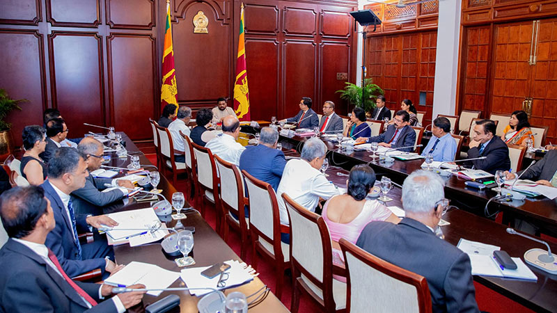 Sri Lankan President Anura Kumara Dissanayake during a meeting with ministry secretaries