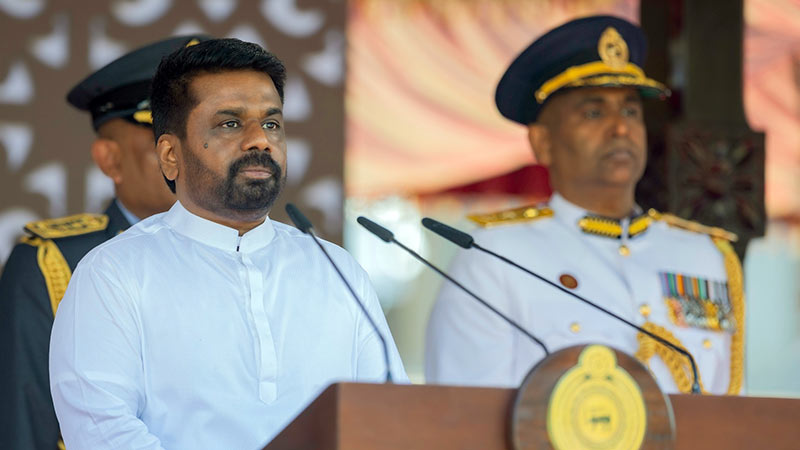 Sri Lankan President Anura Kumara Dissanayake at the 77th National Independence Day Celebration