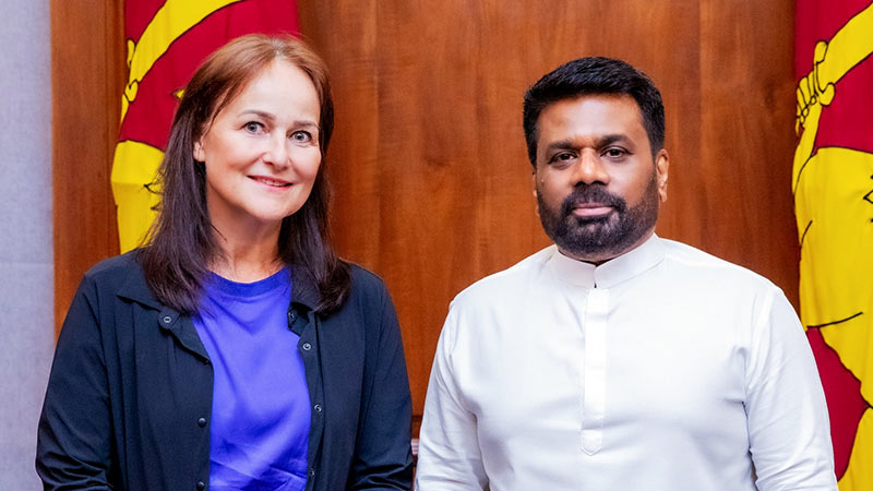 Dutch Ambassador to Sri Lanka, H.E. Bonnie Horbach with Sri Lankan President Anura Kumara Dissanayake