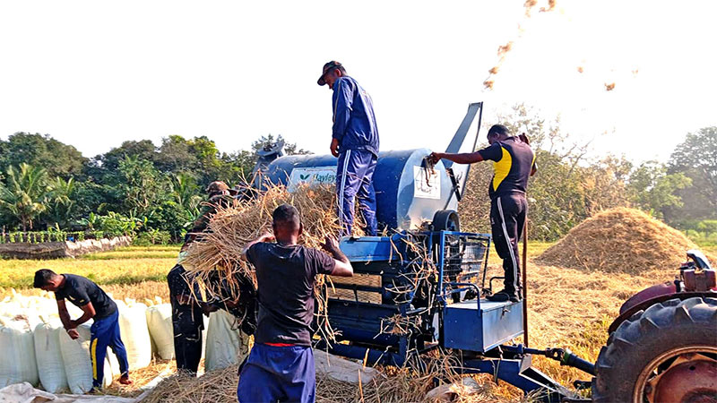 Civil Security Department (CSD) personnel in Sri Lanka working on agricultural projects