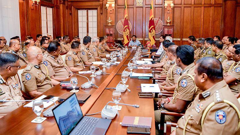 Sri Lanka Police with President Anura Kumara Dissanayake